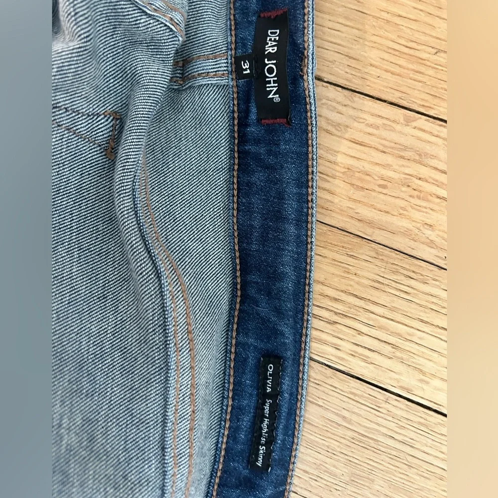 Dear John Olivia skinny jeans with raw hem and distressing size 31 - Picture 4 of 5